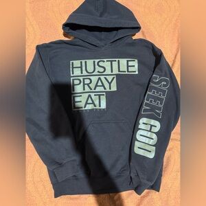 Brown Hoodie with Motivational Text